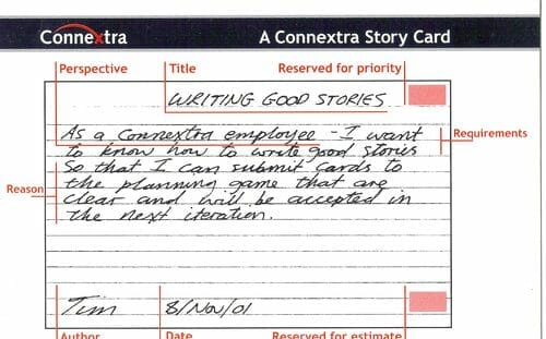 Historia de usuario Connextra - User Story