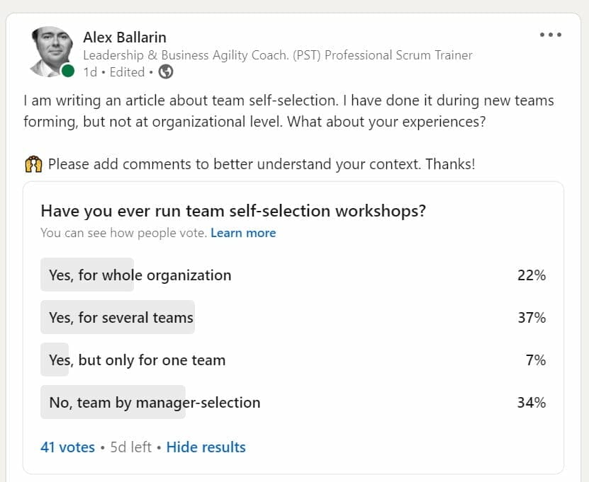 Encuesta autoseleccion linkedin