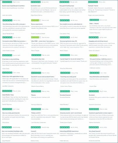 Recomendaciones Alex Ballarin Scrum en Trustpilot
