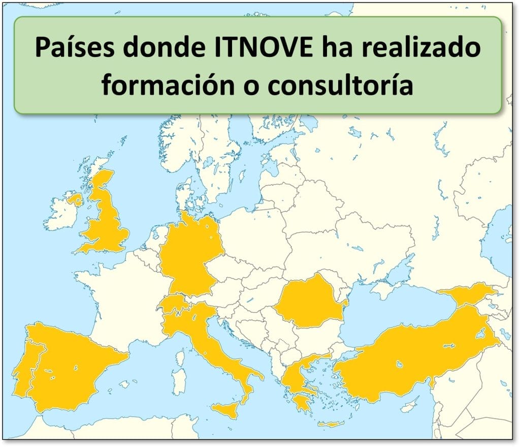 Países donde ITNOVE ha realizado cursos
